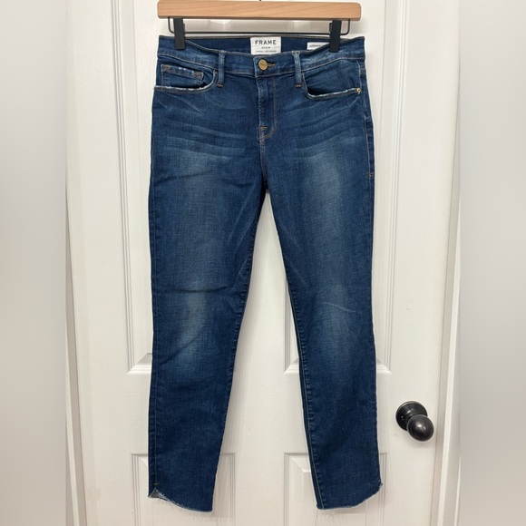 Frame Denim Denim - Dark Wash Skinny Crop Jeans | FRAME Size 29